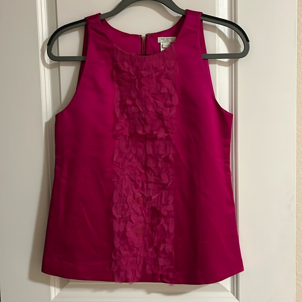 Kate Spade Sleeveless Top Size 4 Hot Pink / Raspberry